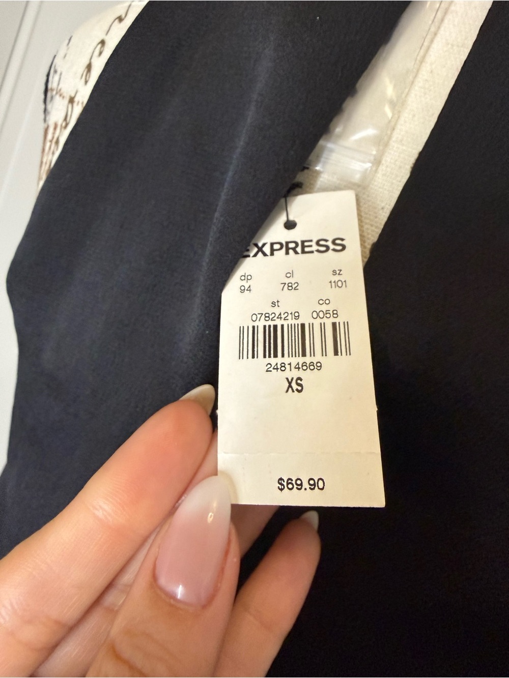 Express Black Halter High-Low Ruffle Midi Dress - Picture 3 of 4